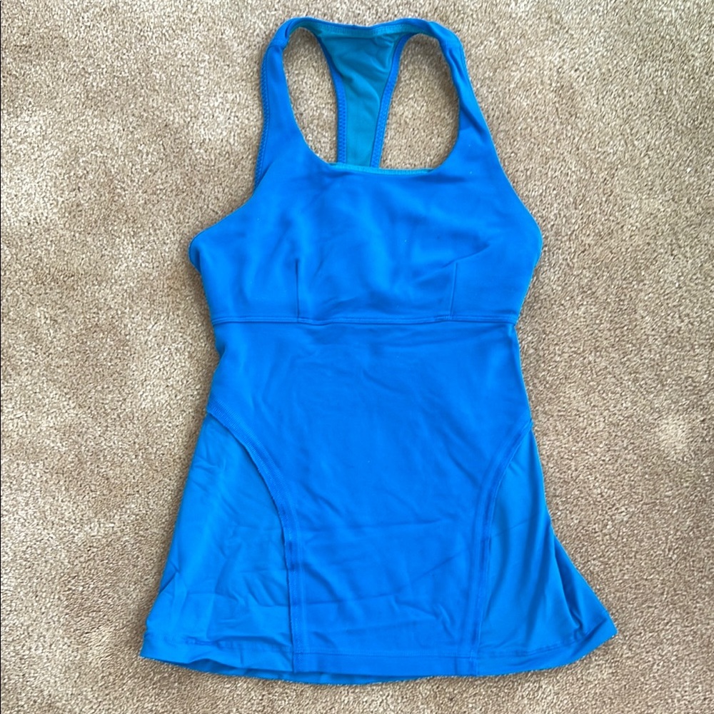 Lululemon blue racer back yoga top